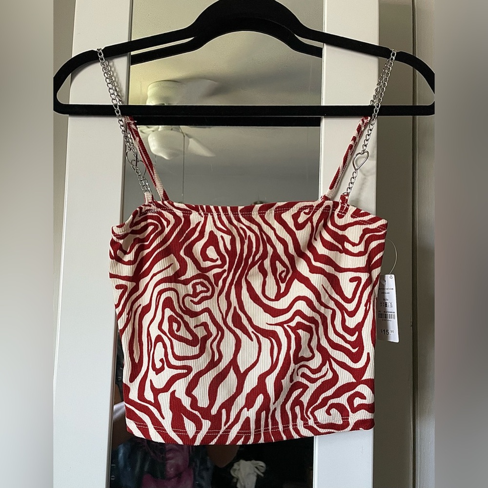 Heart Chain Strap Tube Top